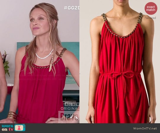 Lanvin Draped Chain Strap Gown worn by Beau Garrett on GG2D