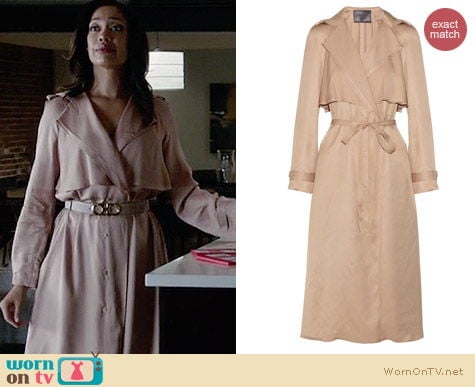 Lanvin Wrap Front Coat worn by Gina Torres on Suits