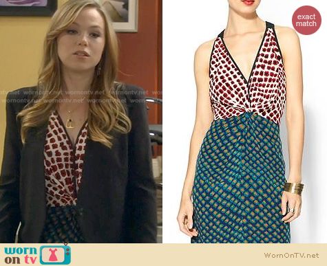 Last Man Standing Fashion: 10 Crosby by Derek Lam Silk Twist Dress worn by Amanda Fuller