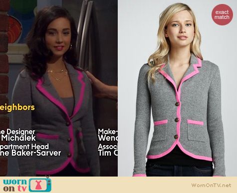 Last Man Standing Fashion: Autumn Cashmere Contrast Trim Blazer worn by Molly Ephraim