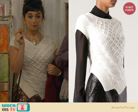 Last Man Standing Fashion: Carven Cable Knit Sweater worn by Molly Ephraim