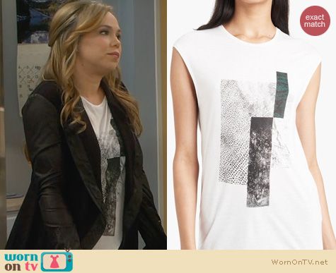 Last Man Standing Fashion: Helmut Lang Graphic Tee worn by Amanda Fuller