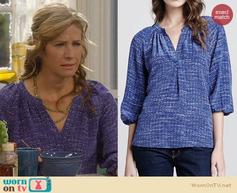 Last Man Standing Fashion: Joie Addie Blouse worn by Nancy Travis