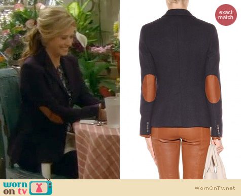 Last Man Standing Fashion: Ralph Lauren Wool Leather trim Blazer worn by Nancy Travis