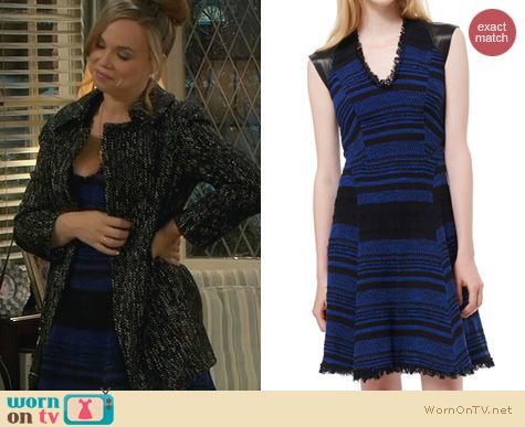 Last Man Standing Fashion: Rebecca Taylor Striped Tweed Dress worn by Amanda Fuller