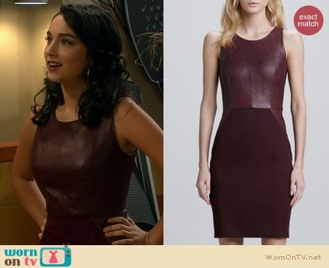 Last Man Standing Fashion: Sachin + Babi Carolina Leather Combo dress worn by Molly Ephraim