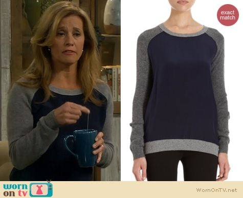 Last Man Standing Fashion: Vince Colorblock sweater worn by Nancy Travis