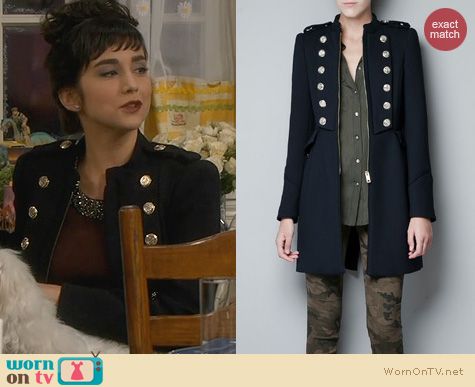 Last Man Standing Fashion: Zara Military Coat worn by Molly Ephraim