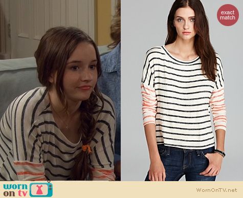 Last Man Standing Fashion: Vintage Havana Striped Top worn by Kaitlyn Dever