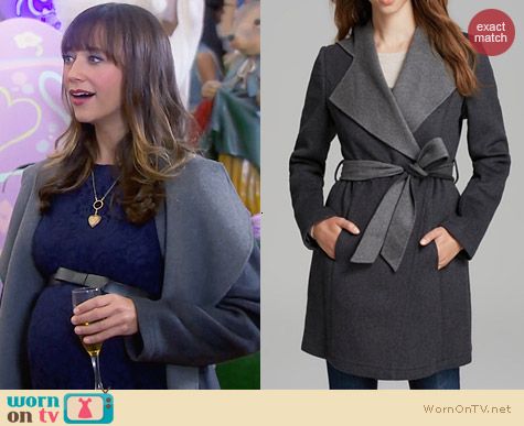 Laundry by Shelli Segal Double Faced Hooded Coat worn by Rashida Jones on Parks & Rec