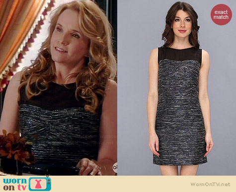 Laundry by Shelli Segal Sequin Boucle and Chiffon Dress worn by Lea Thompson on Switched at Birth