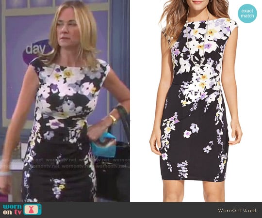 LAUREN Ralph Lauren Floral Jersey Dress worn by Eve Donovan (Kassie DePaiva) on Days of our Lives