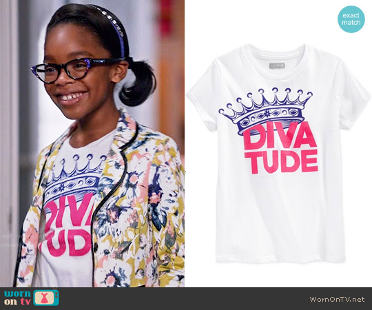 Layer 8 Diva Tude Graphic Tee worn by Diane Johnson (Marsai Martin) on Black-ish