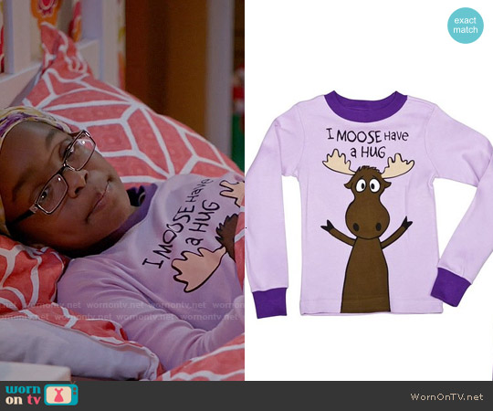 Lazy One Moose Hug Long Sleeve s PJ Set worn by Diane Johnson (Marsai Martin) on Black-ish