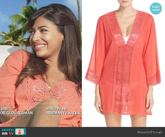 La Blanca 'Island Fare' V-Neck Cover-Up Tunic worn by Cece Parekh (Hannah Simone) on New Girl