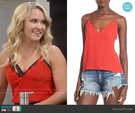 Leith Cutout Camisole worn by Gabi Diamond (Emily Osment) on Young and Hungry