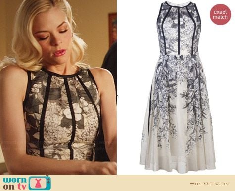 Lela Rose Floral Halter Dress worn by Jaime King on Hart of Dixie