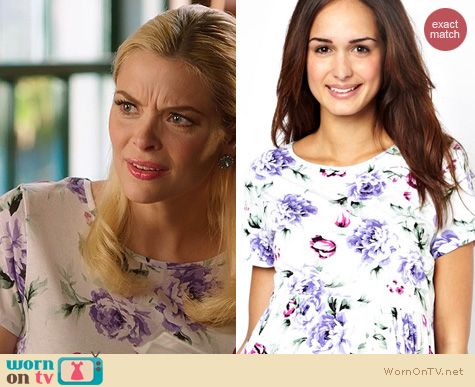 Lemon Breeland Fashion: ASOS Maternity Skater Dress in floral print worn on Hart of Dixie