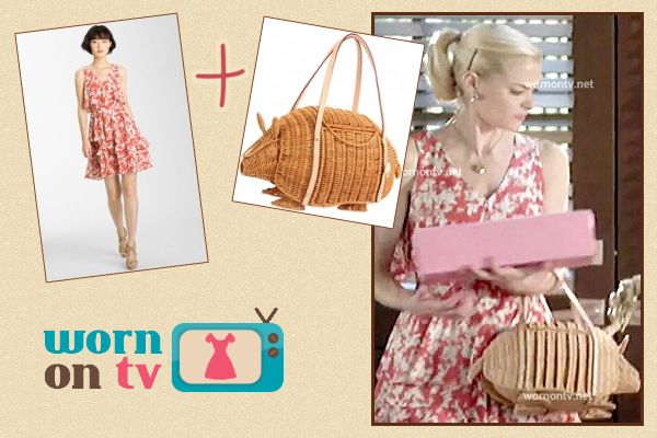 Lemon's straw armadillo bag on the Halloween episode of Hart of Dixie