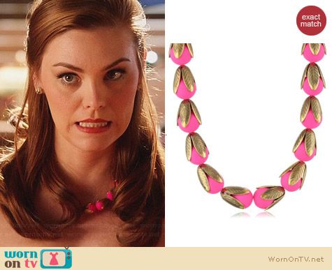 Lenore Dame Nostalgic Neon Necklace worn by Kaitlyn Black on Hart of Dixie