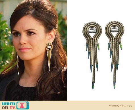 Lionette NY Luciano Earrings worn by Rachel Bilson on Hart of Dixie