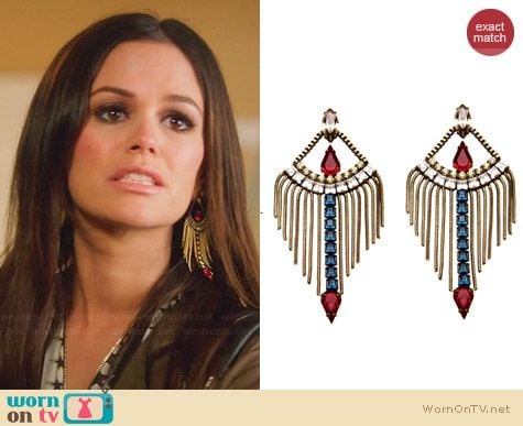 Lionette NY TLV Earrings in Red worn by Rachel Bilson on Hart of Dixie