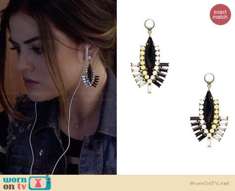 Lionette NY Tokyo Earrings worn by Lucy Hale on PLL