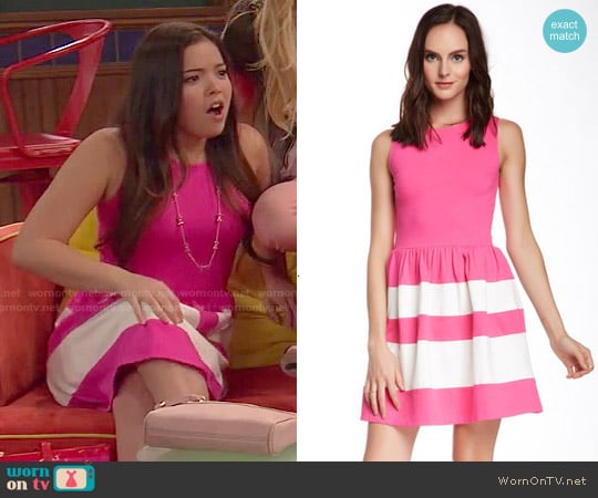 Love Ady Teacup Dress in Hot Pink Ivory worn by Jasmine Kang (Piper Curda) on I Didnt Do It