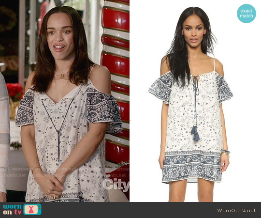 Love Sam Aria Cold Shoulder Dress worn by Erica Dundee (Cleopatra Coleman) on Last Man On Earth