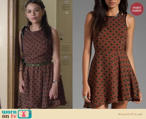 Lucca Couture Tank Dress in Spice worn by Janel Parrish on PLL