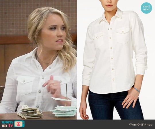 Lucky Brand Classic Western Shirt worn by Gabi Diamond (Emily Osment) on Young and Hungry