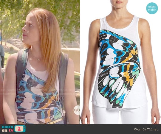 Lucky Brand Abstract Butterfly Tank worn by Daphne Vasquez (Katie Leclerc) on Switched at Birth