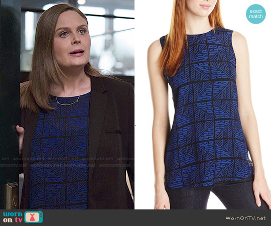 Lucky Brand Zig Zag Print Top worn by Temperance 'Bones' Brennan (Emily Deschanel) on Bones