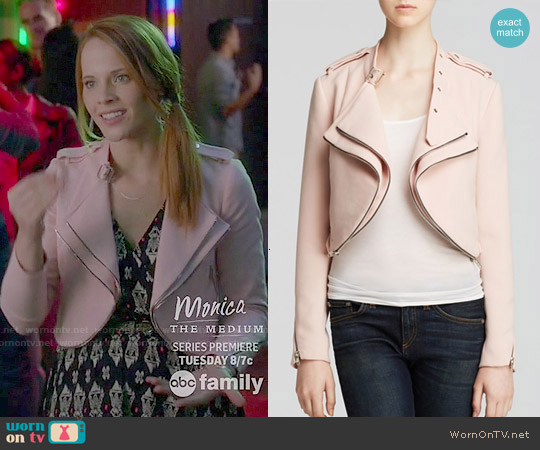 Lucy Paris Crop Moto Jacket worn by Daphne Vasquez (Katie Leclerc) on Switched at Birth