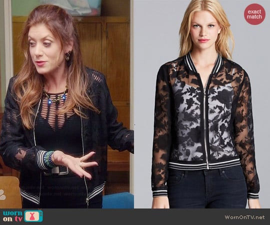 Lucy Paris Organza Bomber Jacket worn by Kate Walsh on Bad Judge