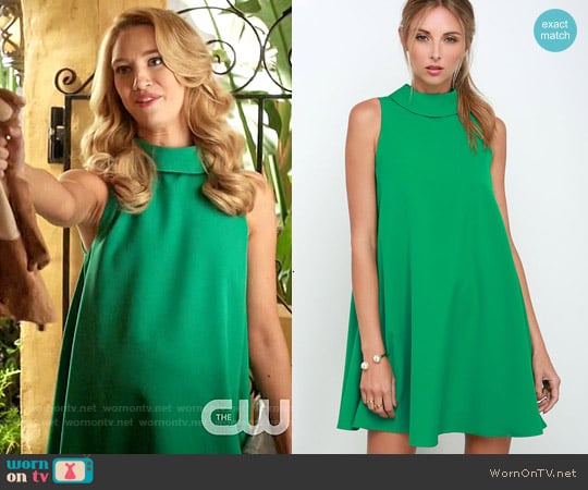 Lulus Mod Maven Green Swing Dress worn by Petra Solano (Yael Grobglas) on Jane the Virgin