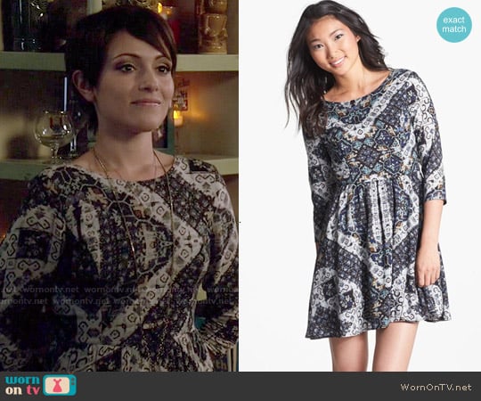 Lush Lace Up Skater Dress worn by April Carver (Italia Ricci) on Chasing Life