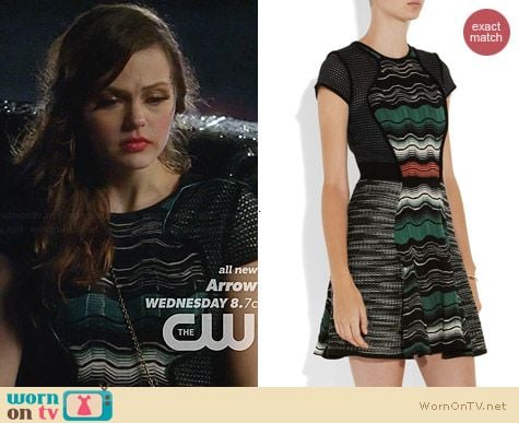 M Missoni Crochet Knit Dress worn by Aimee Teegarden on Star-Crossed