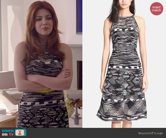 M Missoni Crochet Zig Zag A-Line Dress worn by Louise Ellis (Elena Satine) on Revenge