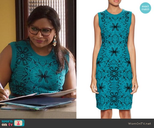 M Missoni Sleeveless Intarsia Dress worn by Mindy Lahiri (Mindy Kaling) on The Mindy Project