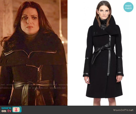 Mackage Isabel Coat worn by Regina Mills (Lana Parrilla) on Once Upon A Time