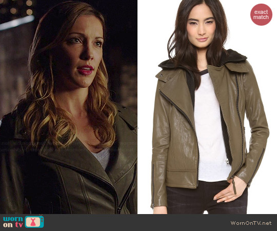 Mackage Kiera Jacket in Khaki worn by Katie Cassidy on Arrow