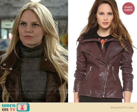 Mackage Veruca Leather Jacket worn by Jennifer Morrison on OUAT