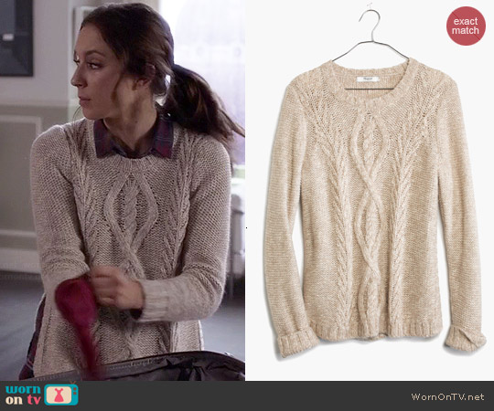 Madewell Firelight Marled Pullover worn by Spencer Hastings (Troian Bellisario) on Pretty Little Liars