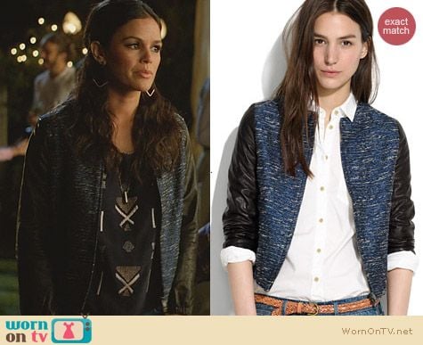 Madewell Shimmerweave Bomber worn by Rachel Bilson on Hart of Dixie