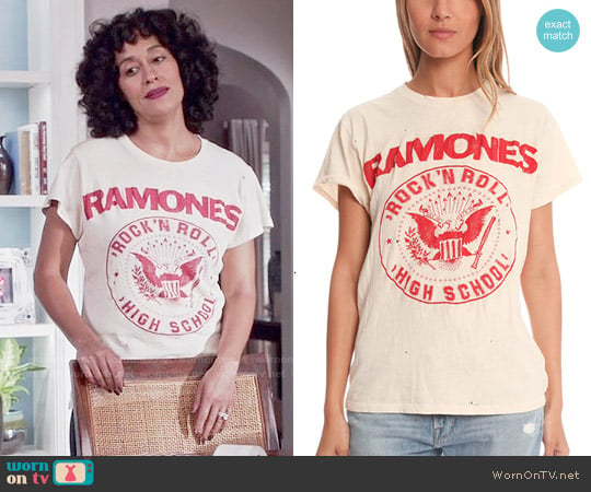 Madeworn Ramones 1979 Crew Tee worn by Rainbow Johnson (Tracee Ellis Ross) on Black-ish