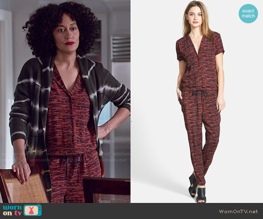 Maison Scotch Short Sleeve Jumpsuit worn by Rainbow Johnson (Tracee Ellis Ross) on Black-ish