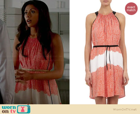 Maiyet Block Printed Halterneck Dress worn by Reshma Shetty on Royal Pains