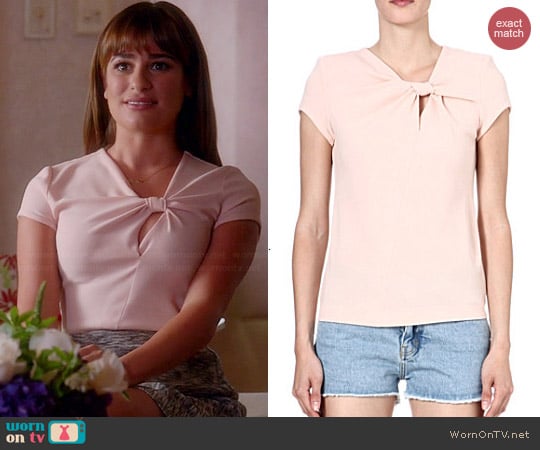 Maje Flic Knotted Top worn by Lea Michele on Glee