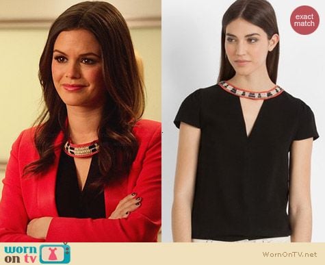 Maje Fraiche Woven Top worn by Rachel Bilson on Hart of Dixie